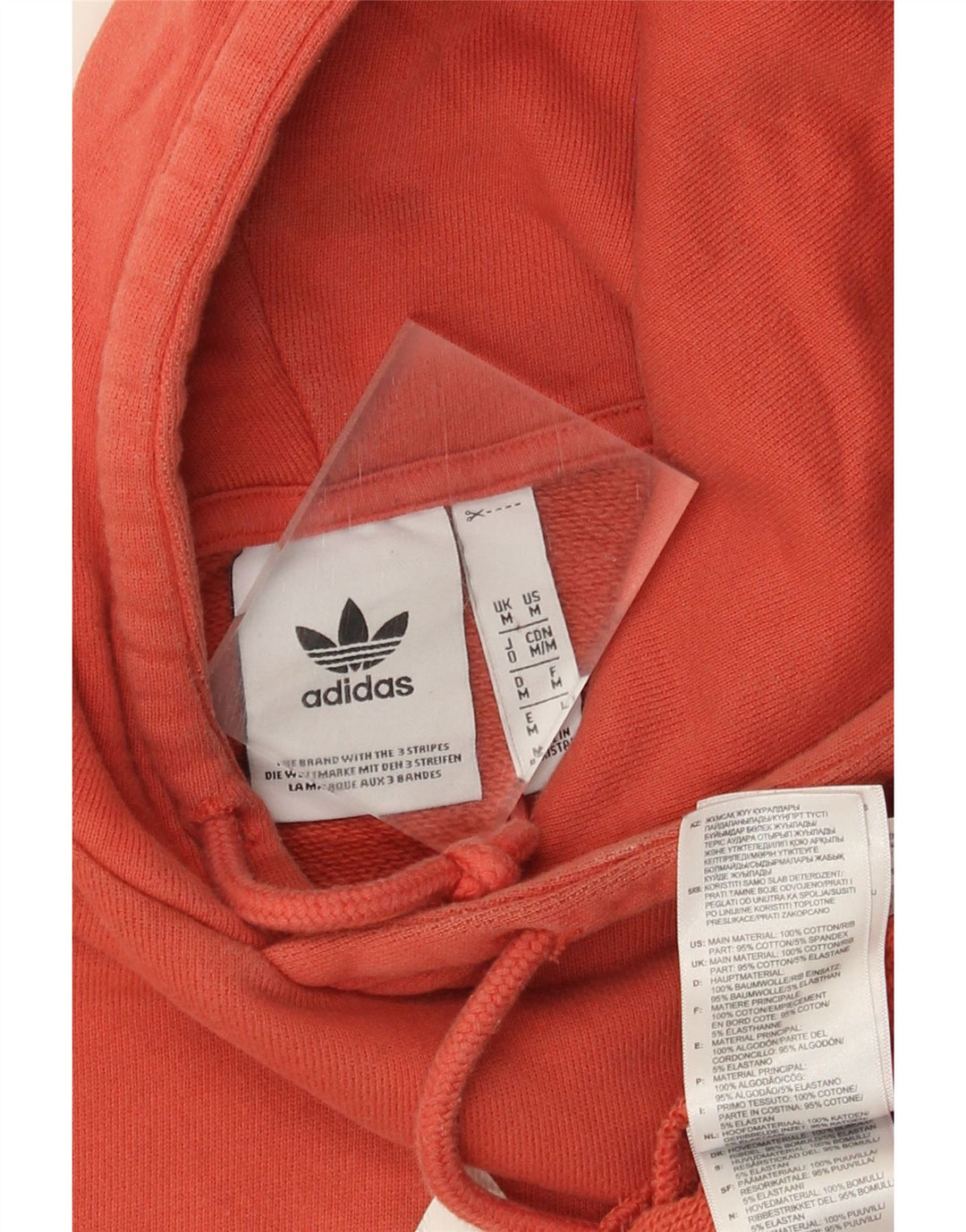 Pulover cu glugă cu grafic pentru bărbați Adidas, bumbac roșu mediu