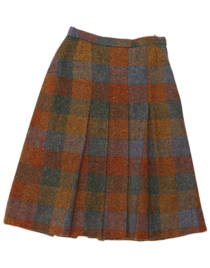 Fusta A-Line pentru Damă Vintage W26 Mic Maro Check