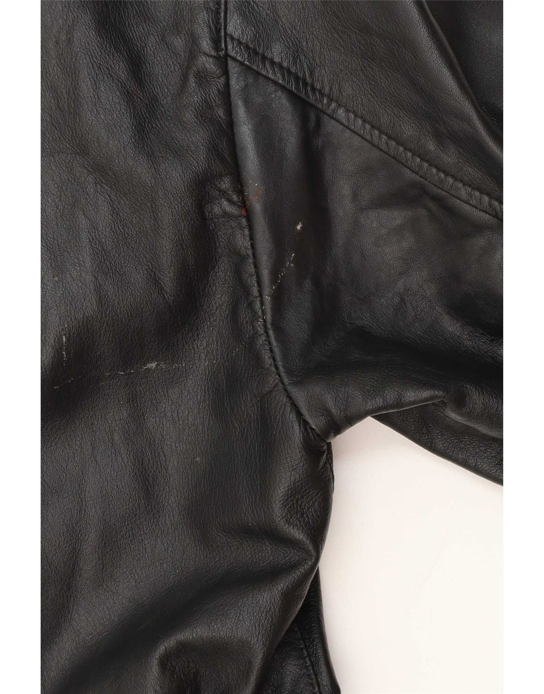 Palton din piele vintage pentru femei UK 14 Medium Black