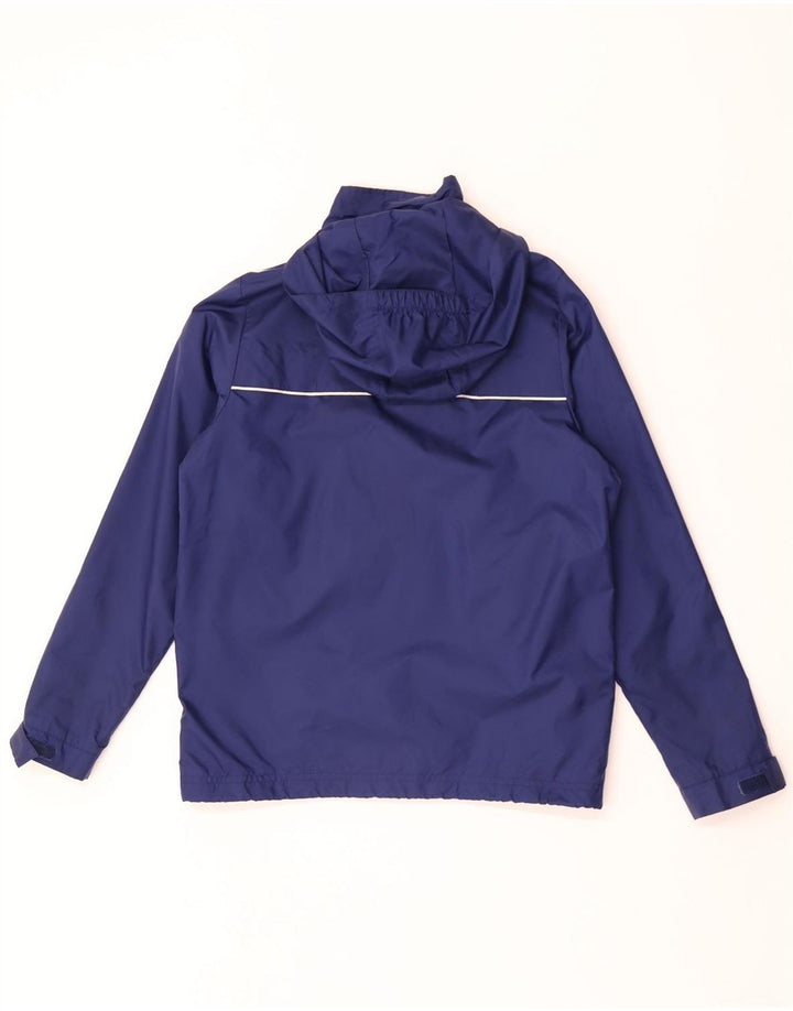 Jachetă de ploaie cu glugă Adidas pentru băieți, 11-12 ani, nailon bleumarin