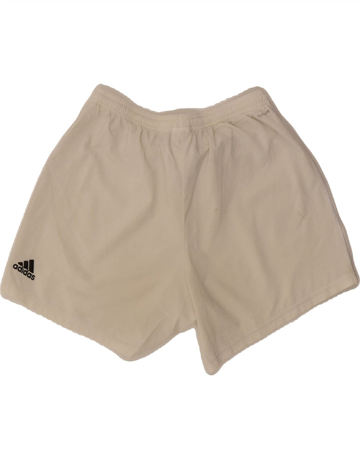 ADIDAS Womens Climalite Sport Shorts UK 12/14 Medium Beige Polyester Vintage Adidas and Second-Hand Adidas from Messina Hembry 