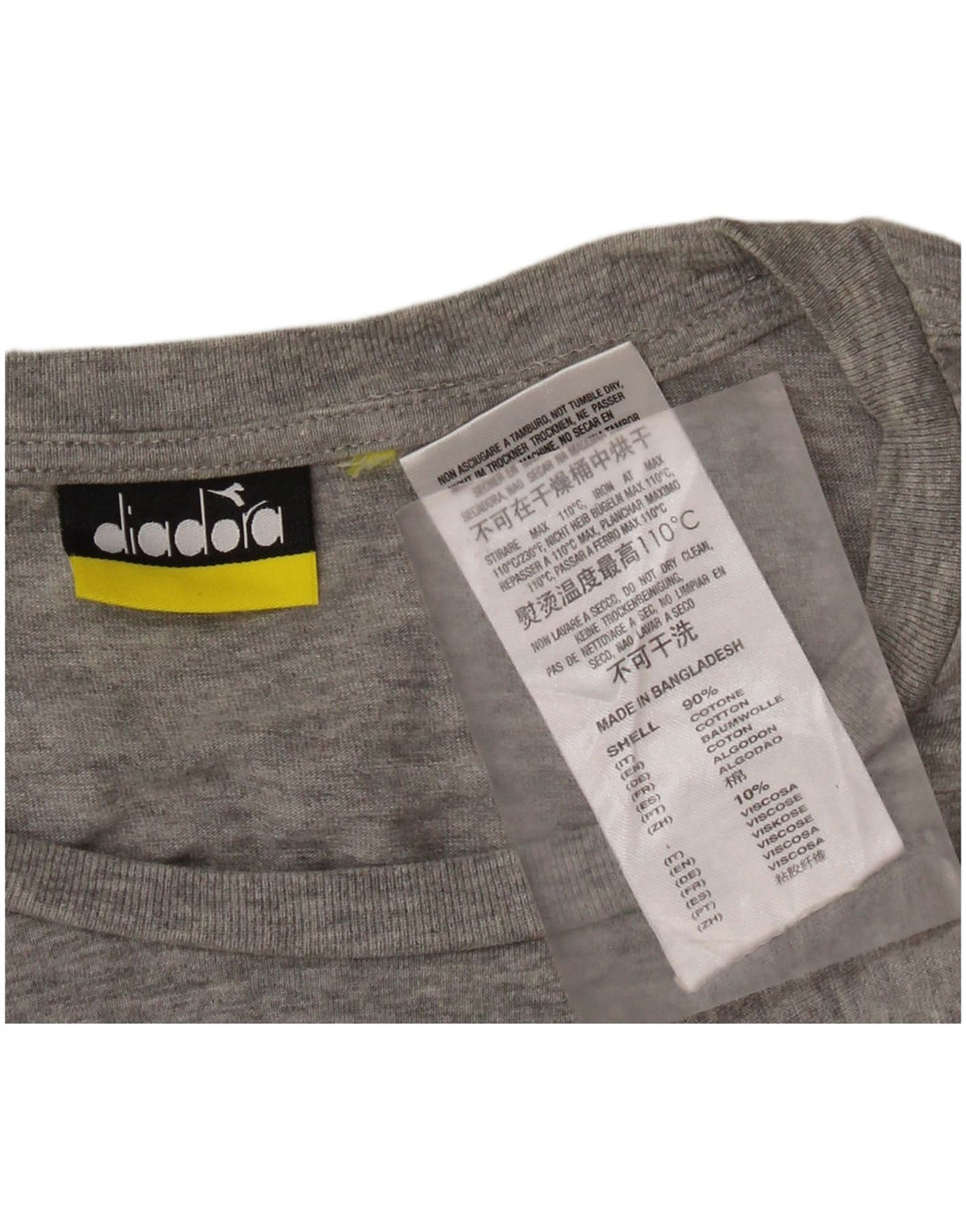 Tricou grafic pentru bărbați DIADORA Top XL bumbac gri