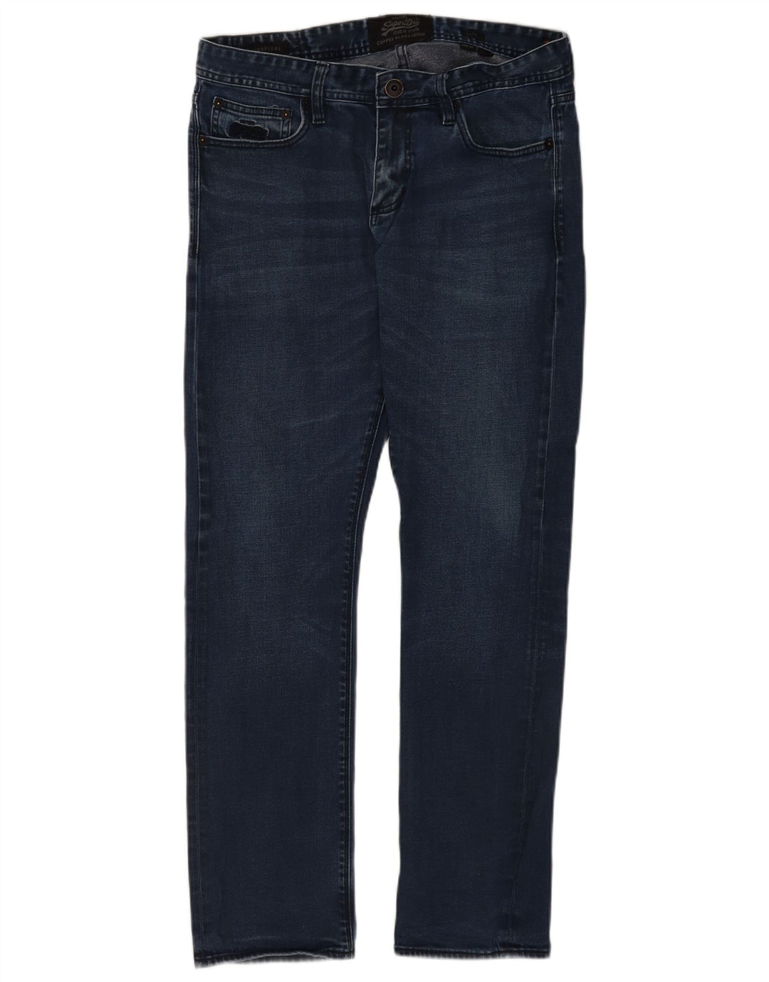 Blugi slim pentru bărbați Superdry W34 L32 bumbac bleumarin
