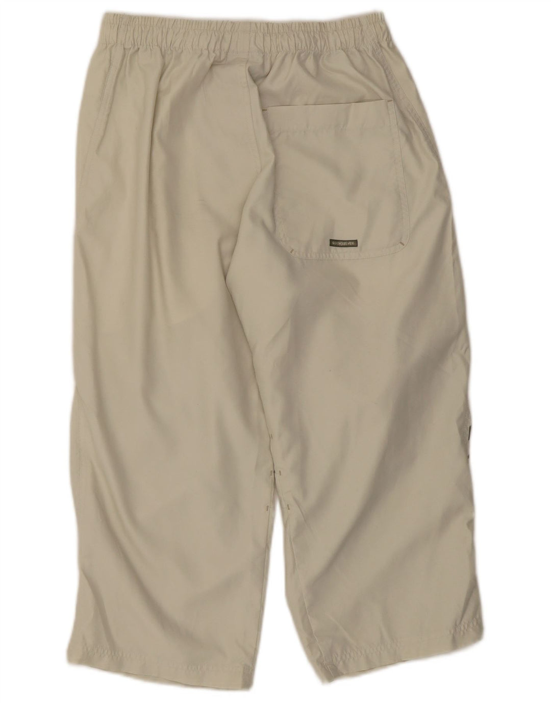 Pantaloni de trening Quiksilver pentru bărbați cu grafic Capri, poliester mic, bej