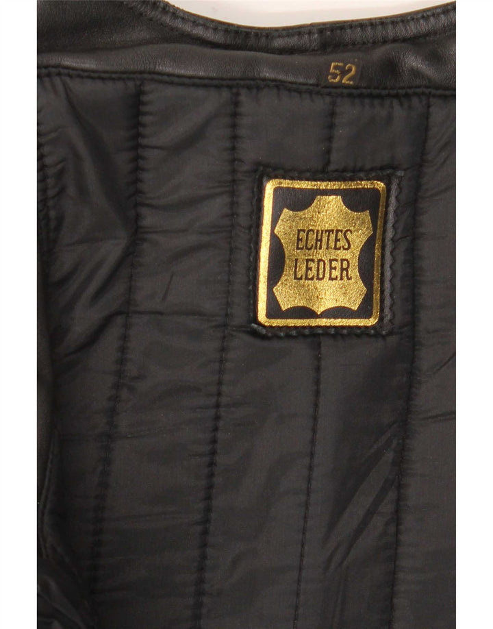 Salopetă vintage pentru bărbați din piele IT 52 Large W34 L34 Negru