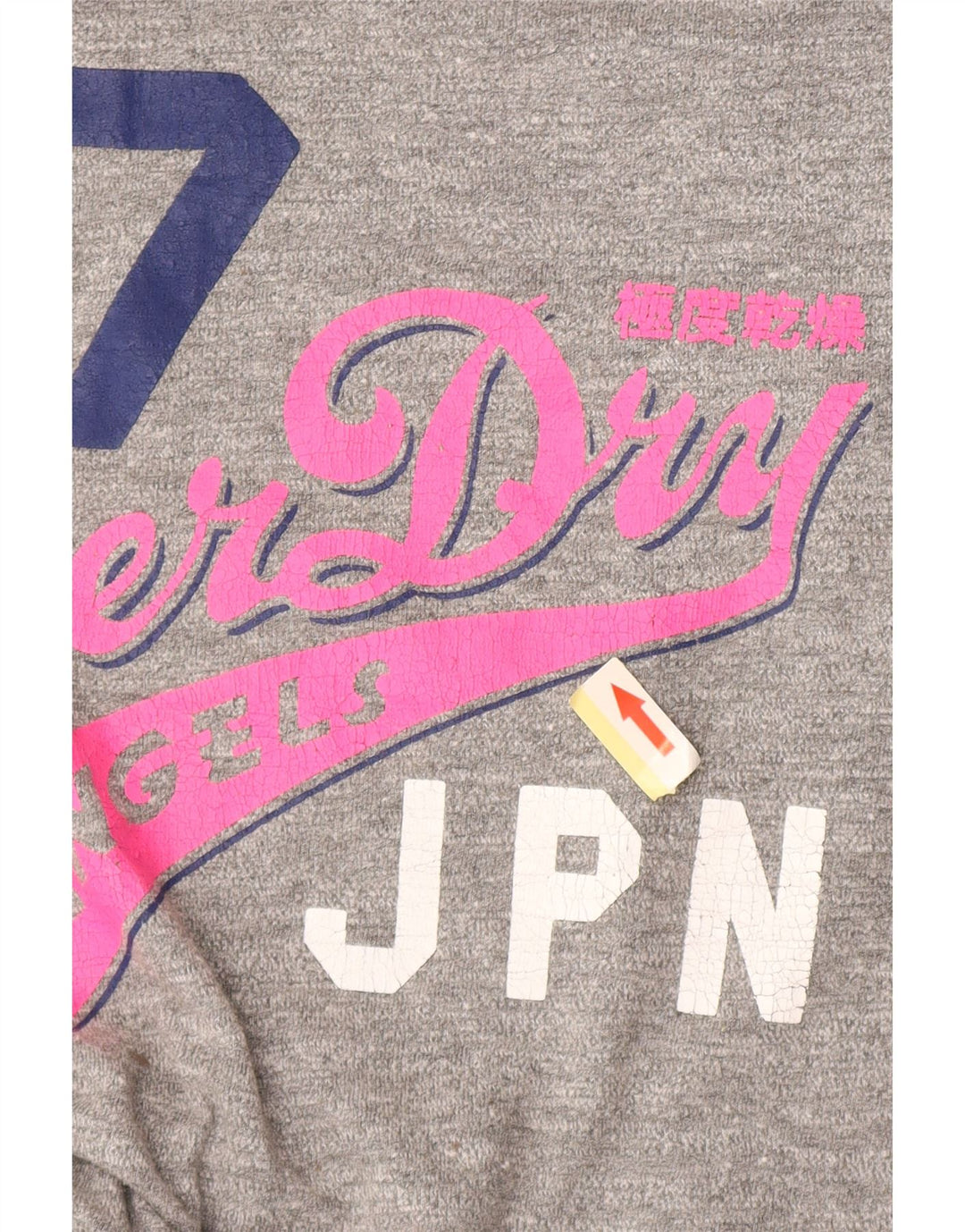 Tricou grafic Superdry pentru femei Top UK 14 mare bumbac gri