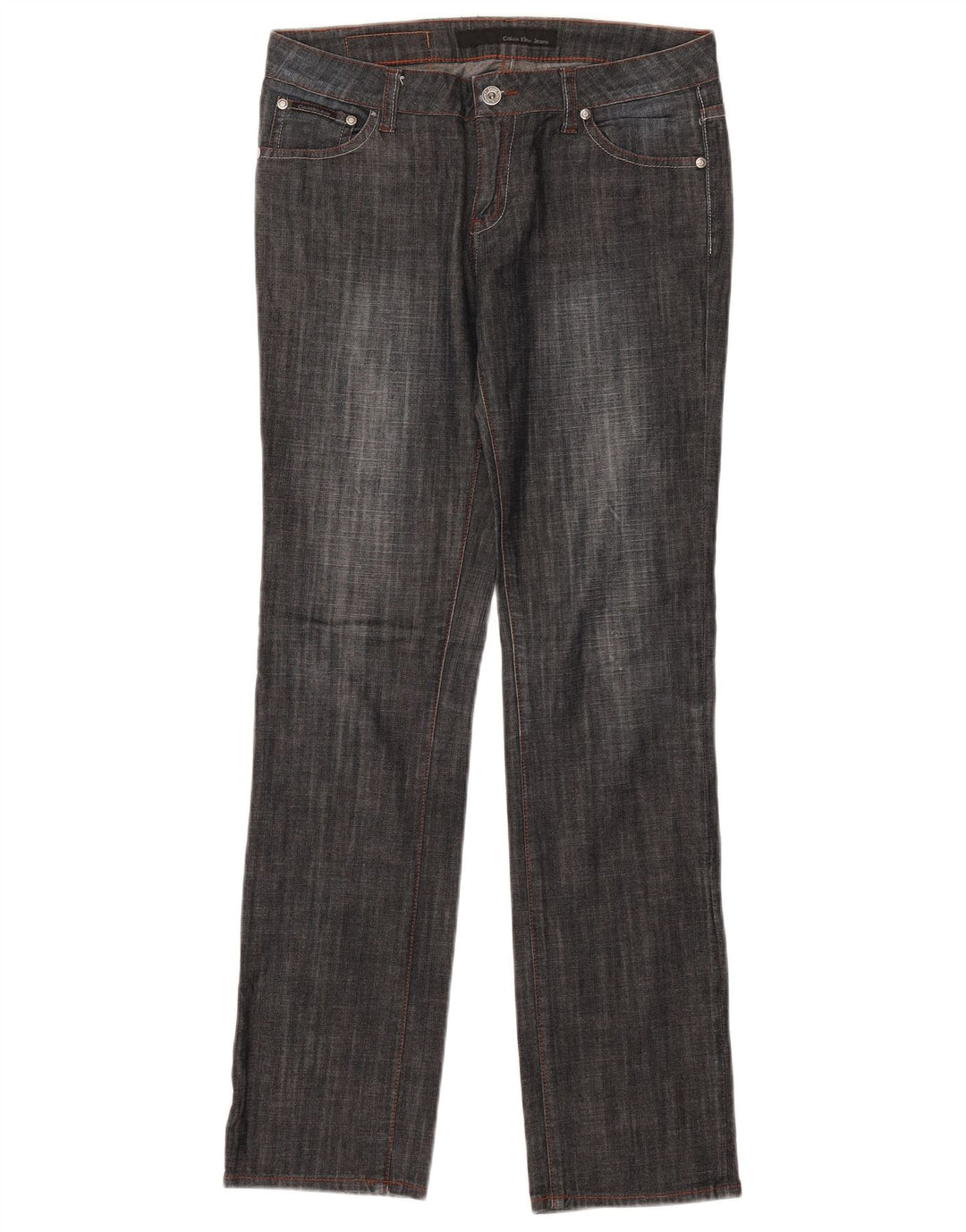 Blugi drepti Calvin Klein pentru femei cu talie joasă W31 L31 bleumarin