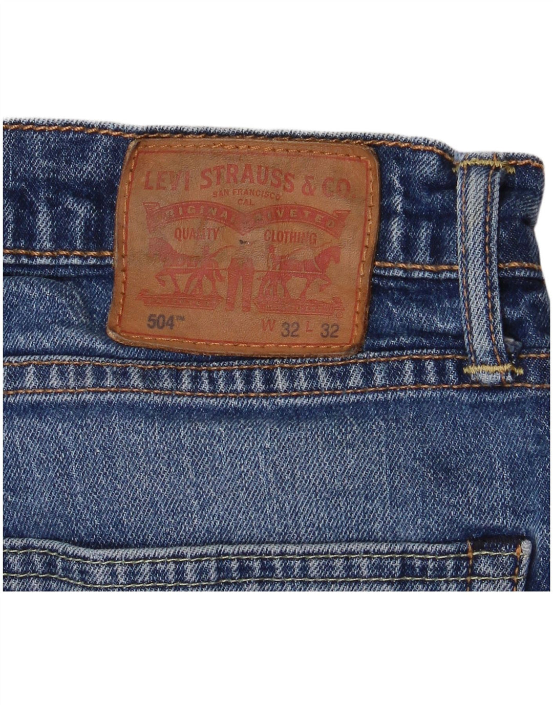 Blugi drepti pentru bărbați Levi's 504 W32 L27 Albastru