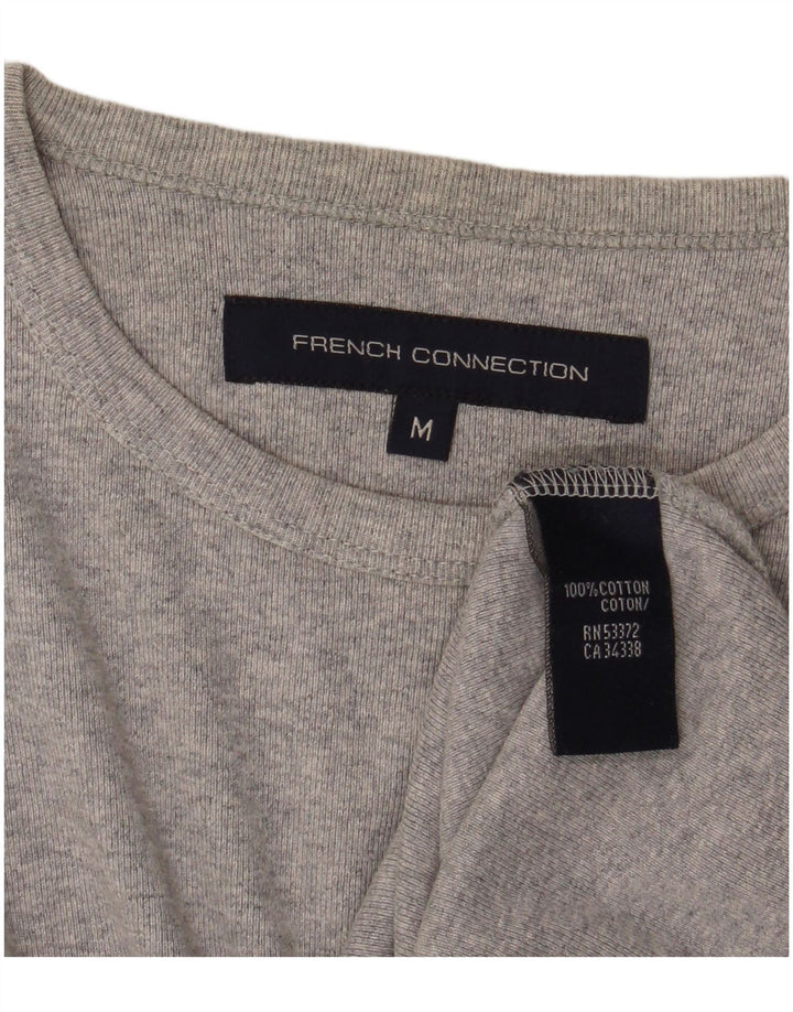 Top pentru bărbați French Connection cu mânecă lungă, gri mediu, bumbac cu pete