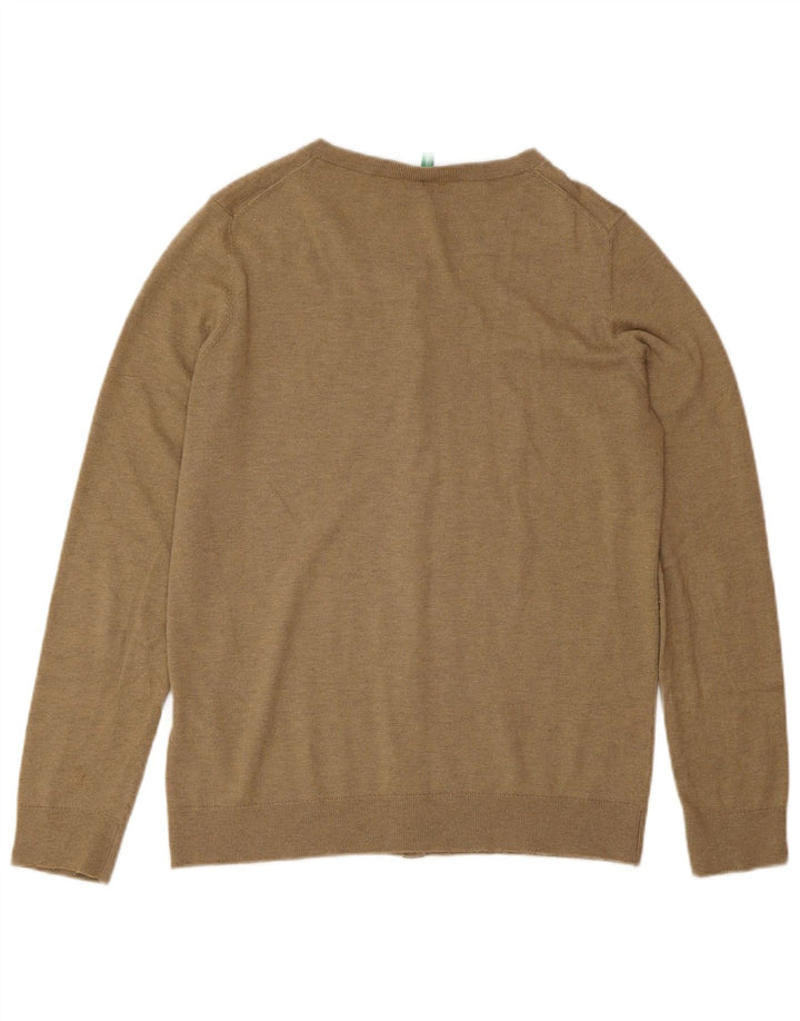 Pulover cardigan pentru femei Benetton UK 12 Maro mediu Poliamidă