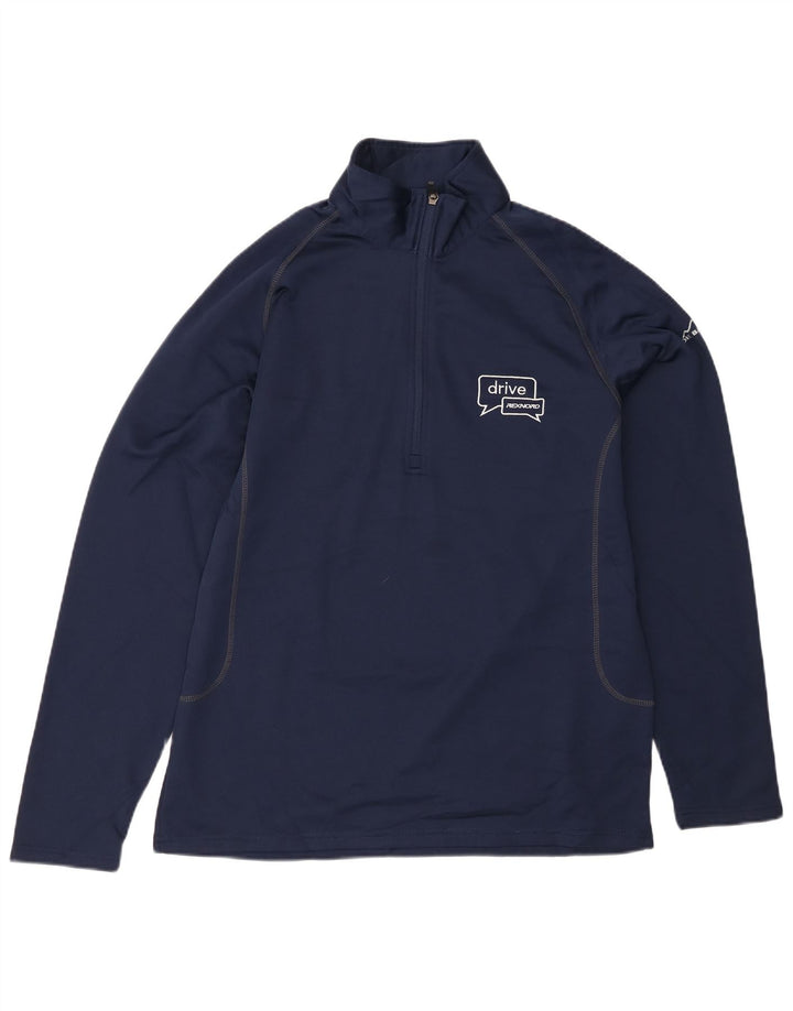 EDDIE BAUER Hanorac cu fermoar pentru bărbați Pulover mare, albastru bleumarin, poliester