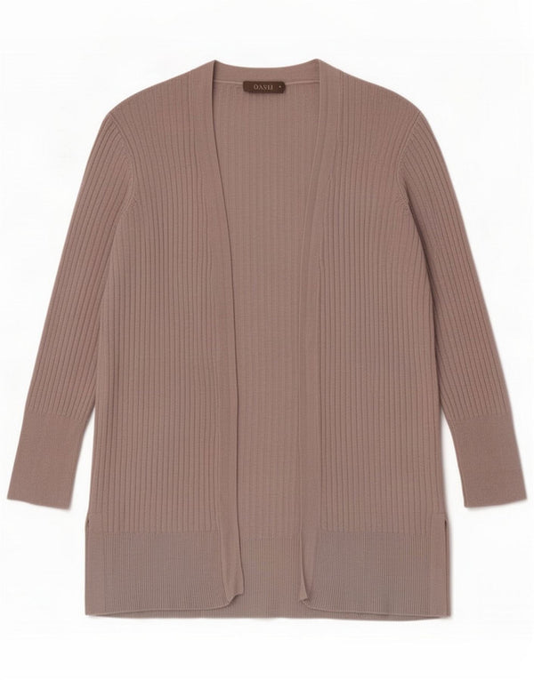 Oasis Womens Open Cardigan Pulover UK 12 Medium Gri Viscose