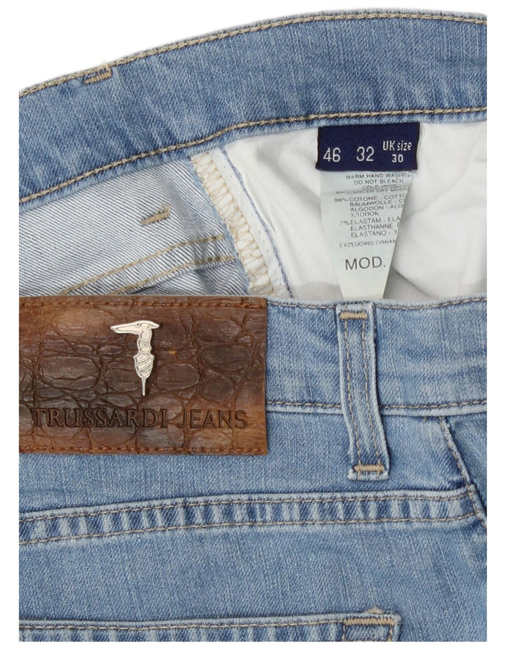 Blugi drepti pentru femei Trussardi W30 L29 Bumbac albastru