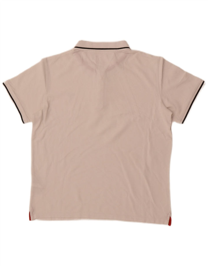 Tricou polo Guess pentru bărbați, bumbac alb mediu