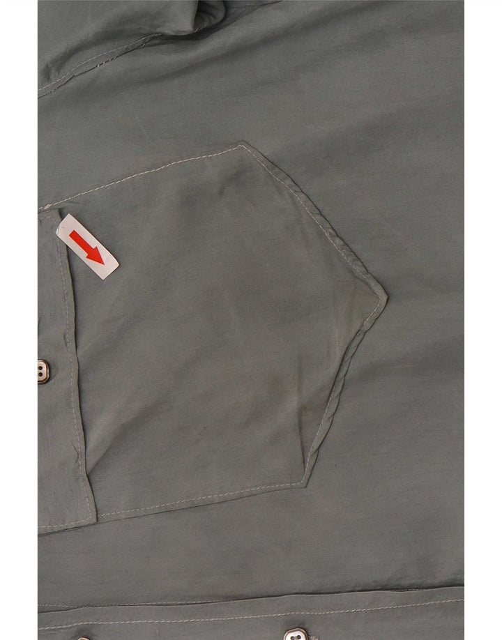 Bluză de cămașă vintage pentru femei UK 18 XL gri