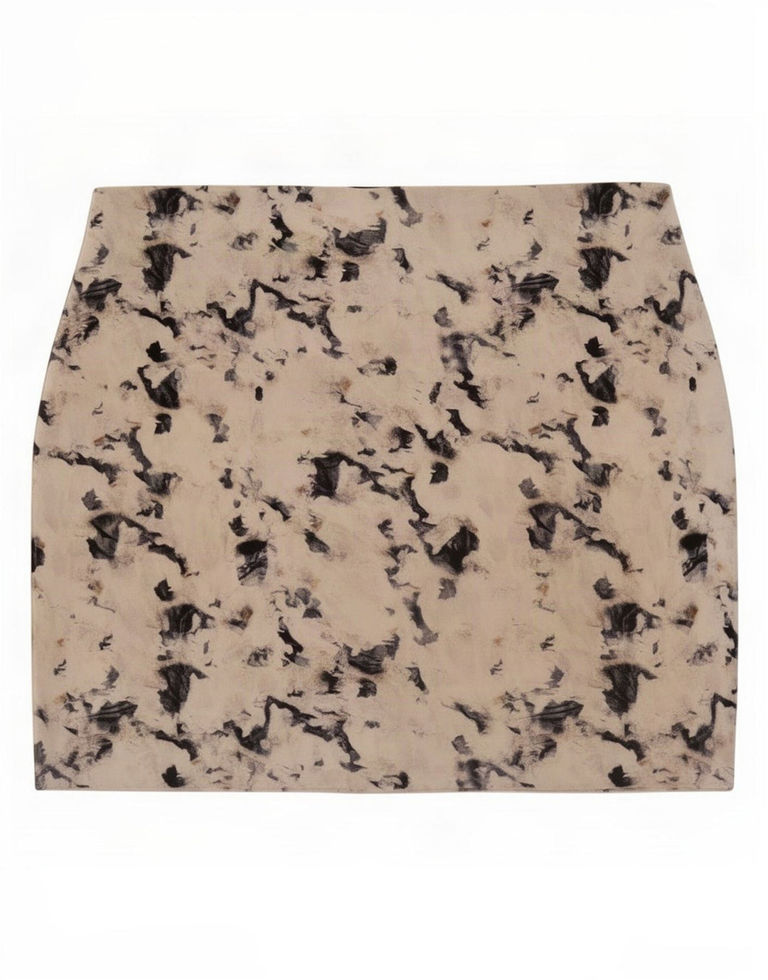 Fusta mini cu model abstract pentru femei Zara L30 Bej