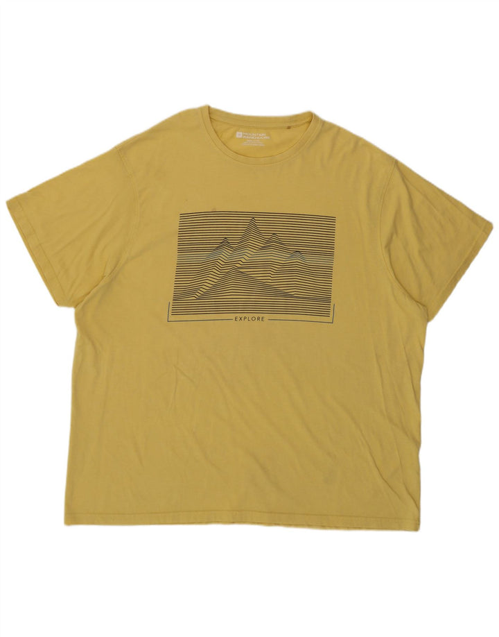 Tricou grafic pentru bărbați Mountain Warehouse Top 3XL Bumbac galben