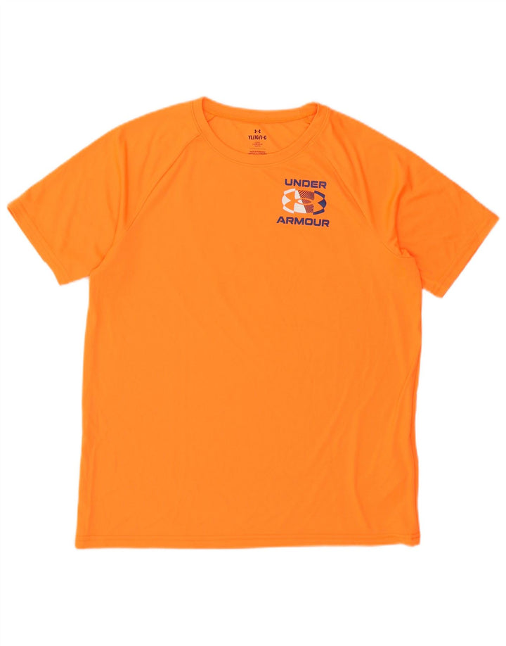 Tricou grafic Under Armour pentru băieți Top 11-12 ani Poliester portocaliu mare