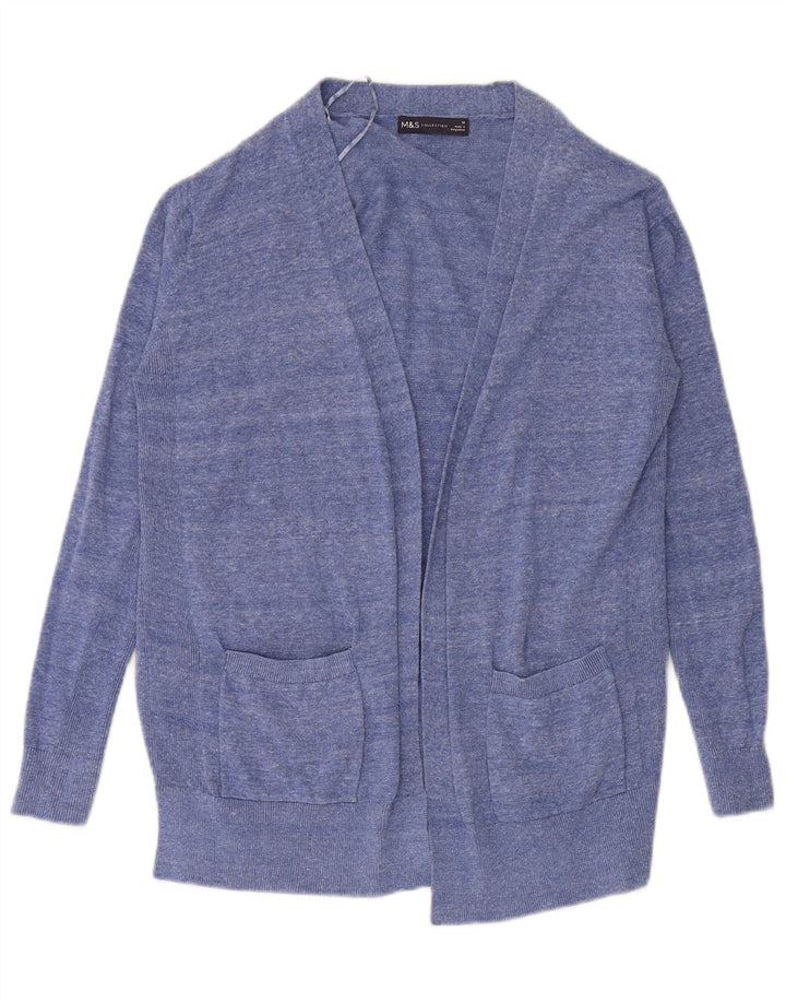 Pulover cardigan deschis pentru femei Marks & Spencer UK 10 Small Blue Flecked