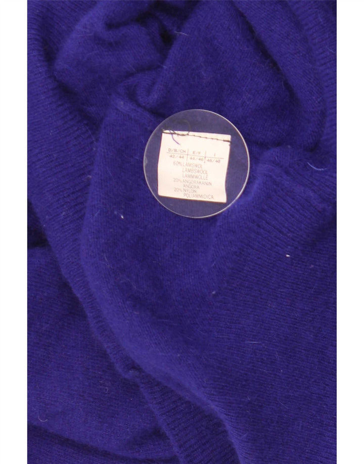 Pulover Cardigan Vintage pentru Damă IT 46/48 Lână Mov Mare