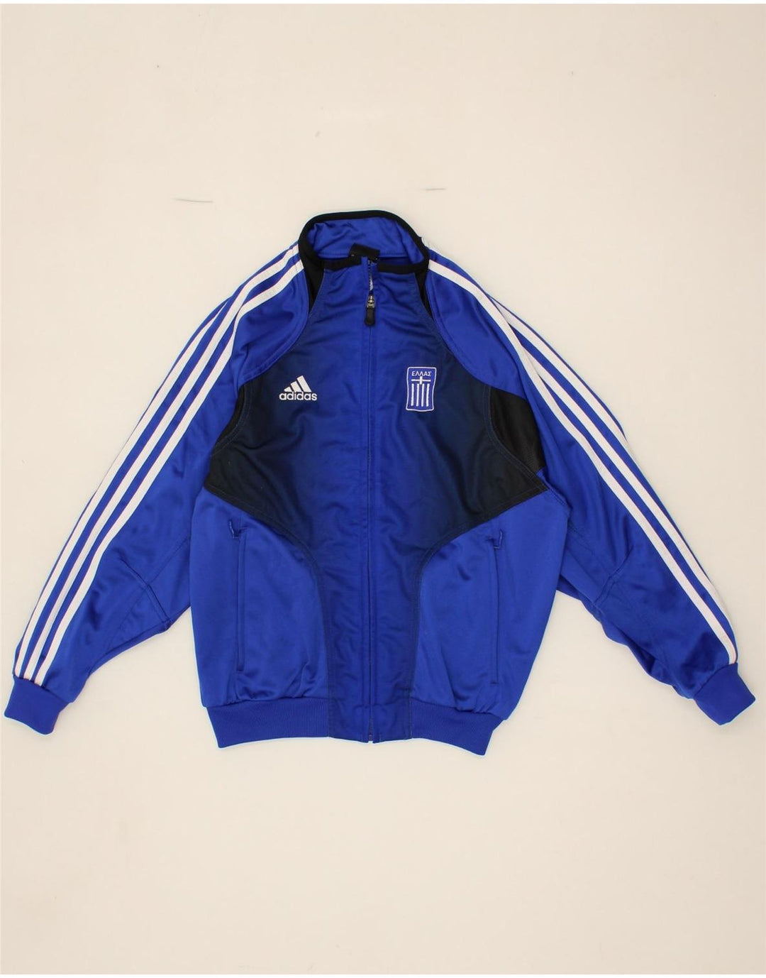 ADIDAS Boys Graphic Tracksuit Top Jacket 11-12 Years Large Blue Vintage Adidas and Second-Hand Adidas from Messina Hembry 