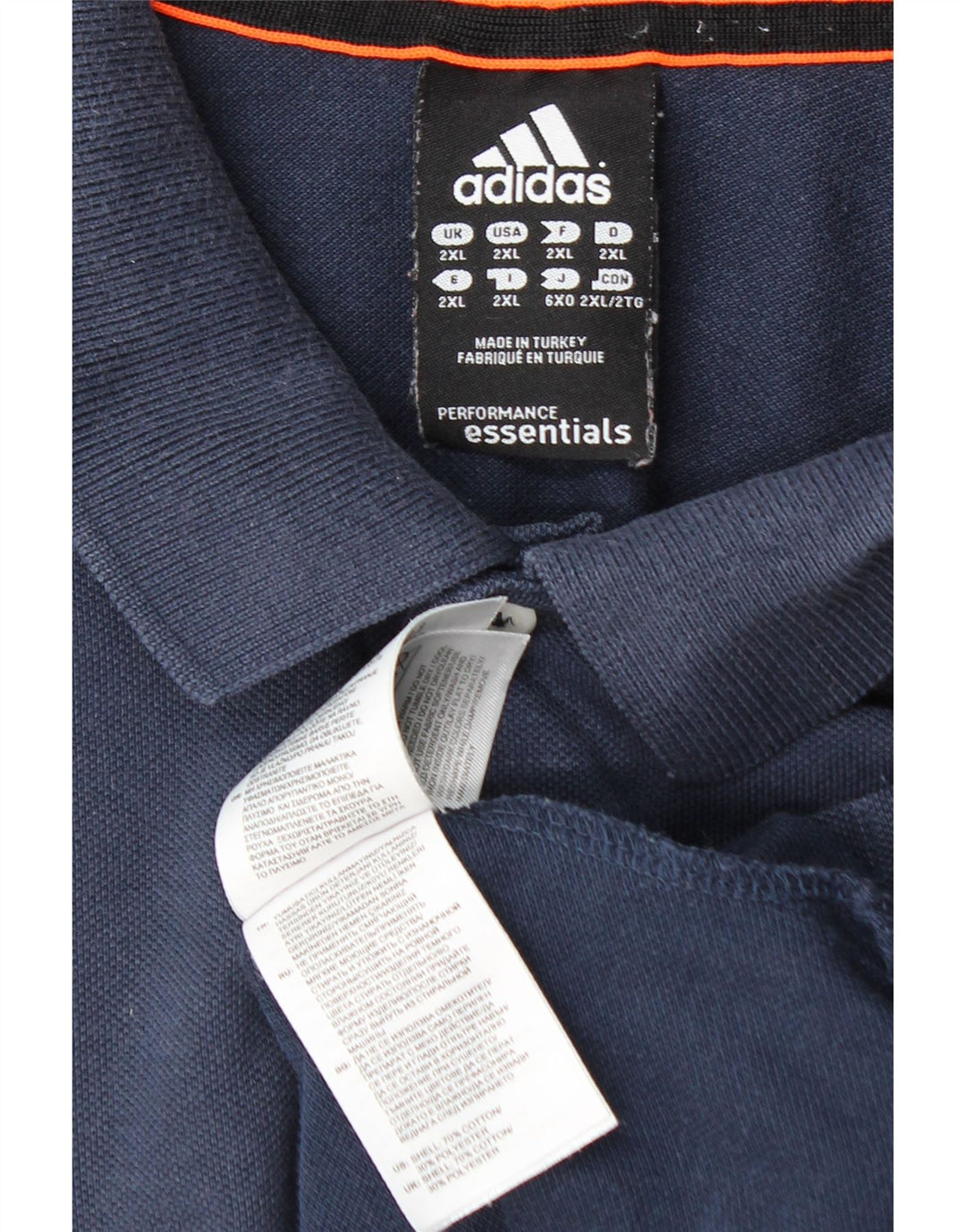 Tricou polo ADIDAS Climalite pentru bărbați 2XL, bumbac bleumarin