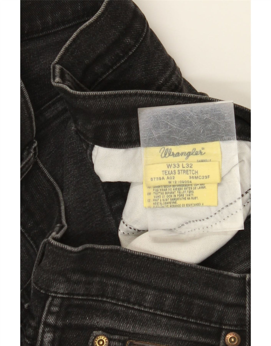 WRANGLER Blugi pentru bărbați Texas Stretch drepte W33 L32 bumbac negru
