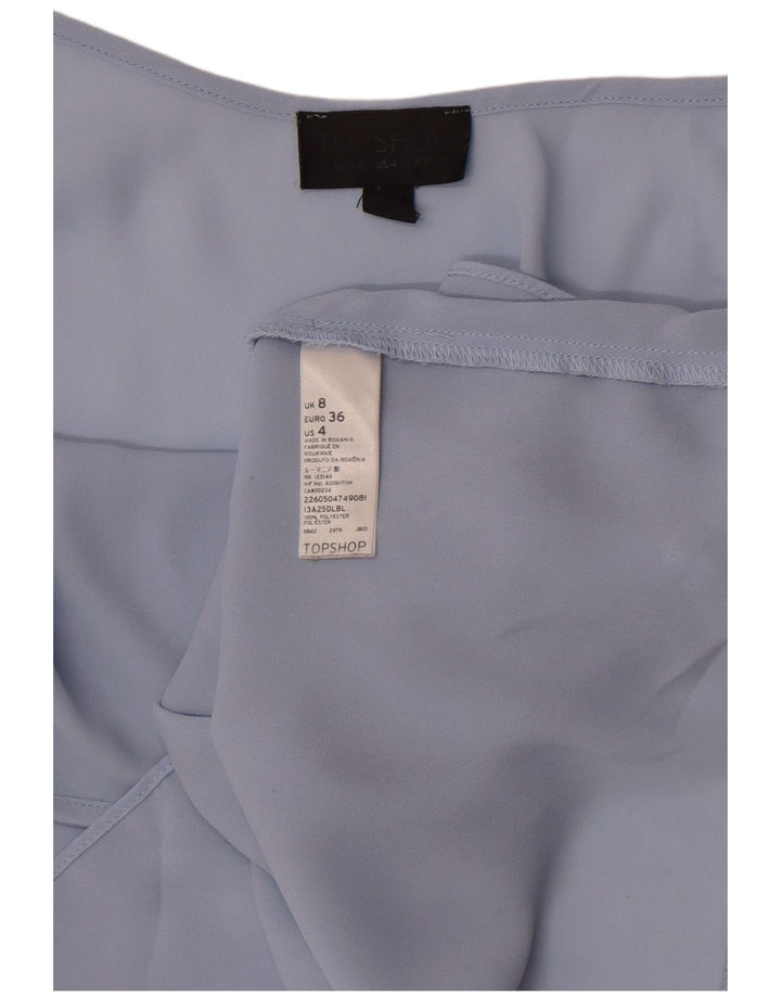 Topshop pentru femei oversized Cami Top UK 8 Small Blue Poliester