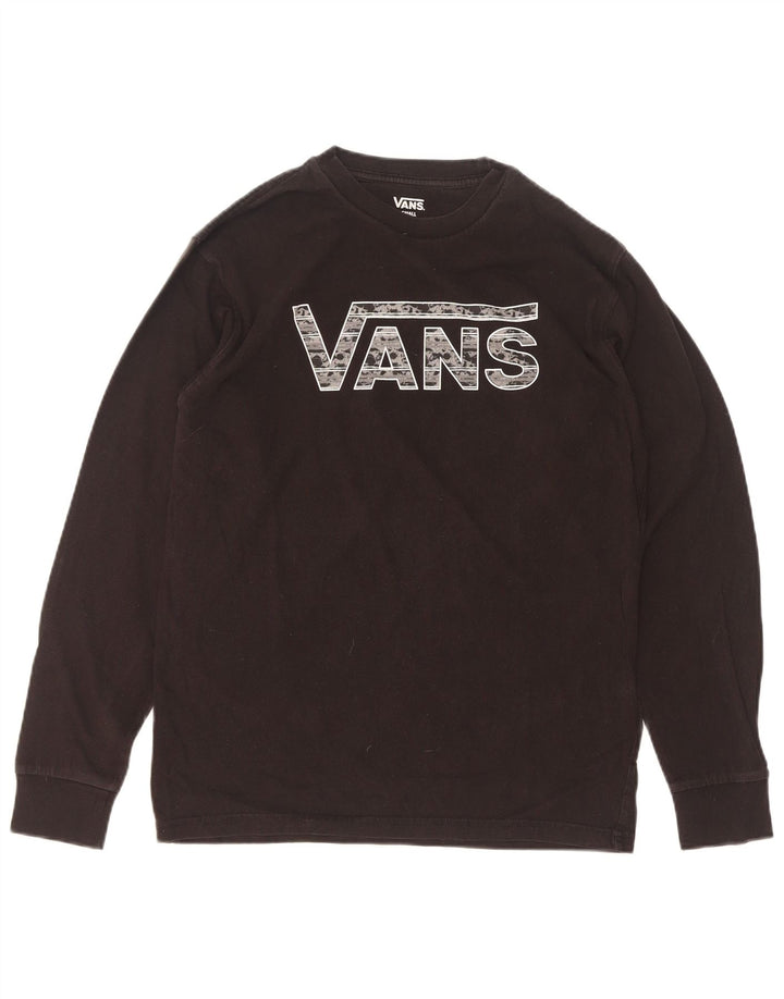 Vans pentru bărbați grafic Top cu mânecă lungă, mic, negru, bumbac