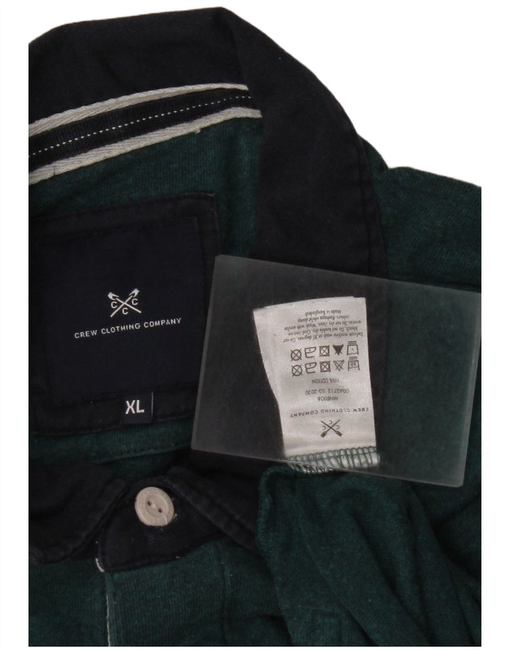 CREW CLOTHING Tricou polo rugby cu mânecă lungă pentru bărbați, XL, color verde