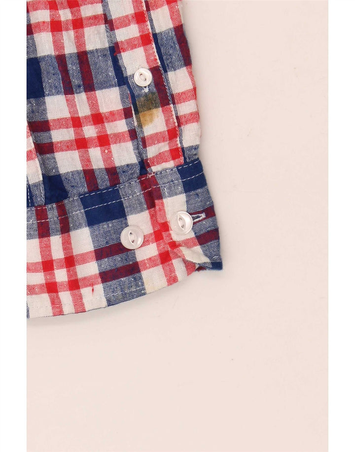 Cămașă Tommy Hilfiger pentru băieți 15-16 ani, bumbac cu carouri albastre