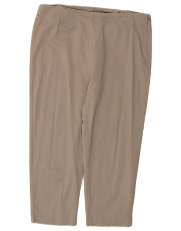 Pantaloni drepti Capri pentru femei Marks & Spencer UK 14 Large W34 L22 Gri