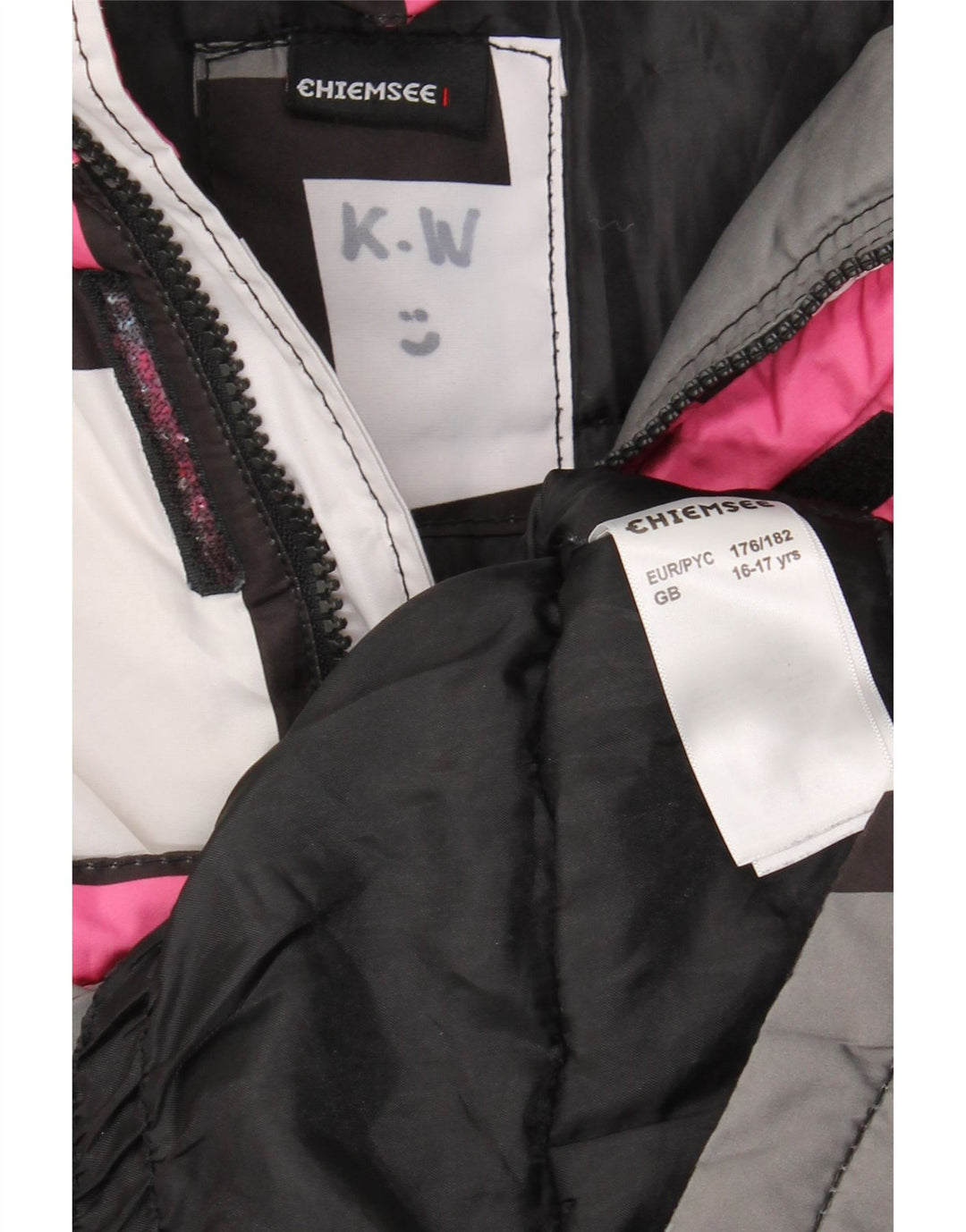 CHIEMSEE Boys Windbreaker Jacket 15-16 Years Multicoloured Geometric Vintage Chiemsee and Second-Hand Chiemsee from Messina Hembry 