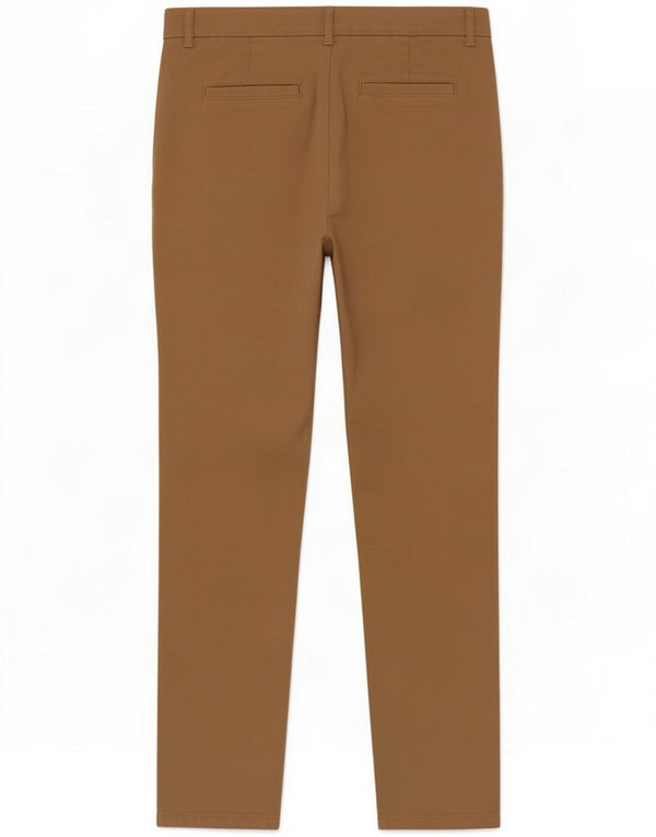 Benetton Pantaloni chino subțiri pentru femei UK 12 Medium W32 L28 Maro Bumbac