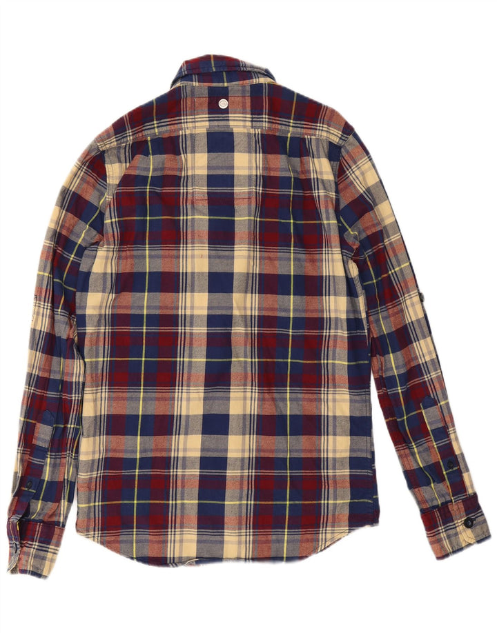 Cămașă de flanel pentru bărbați Superdry, bumbac cu carouri multicolore
