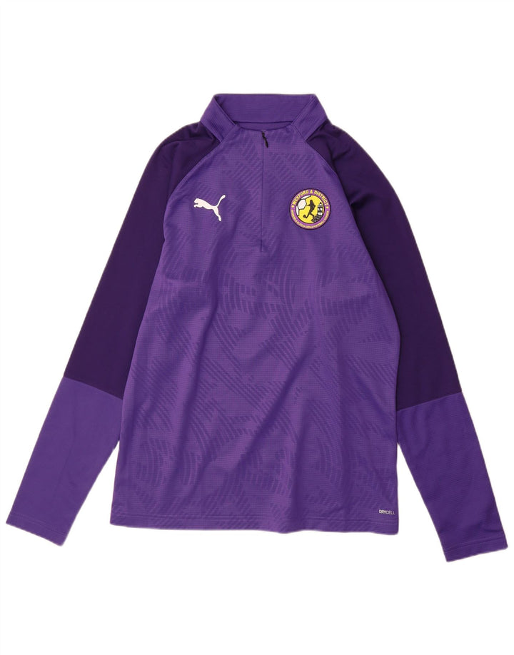 Trening PUMA pentru bărbați, cu grafică, cu fermoar și gât, cu pulover