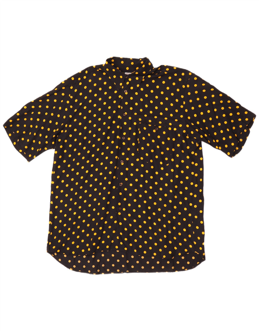 Cămașă cu mânecă scurtă pentru bărbați VINTAGE Medium Black Spotted