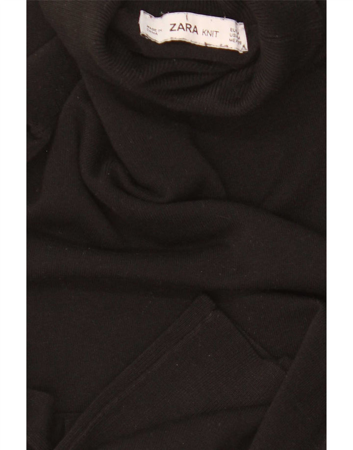 Pulover pentru femei cu gât rulat Zara UK 12 Medium Negru