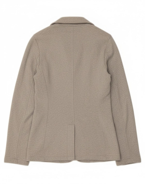 Sun68 Jachetă pentru femei cu 2 nasturi, UK 14, bumbac gri mediu