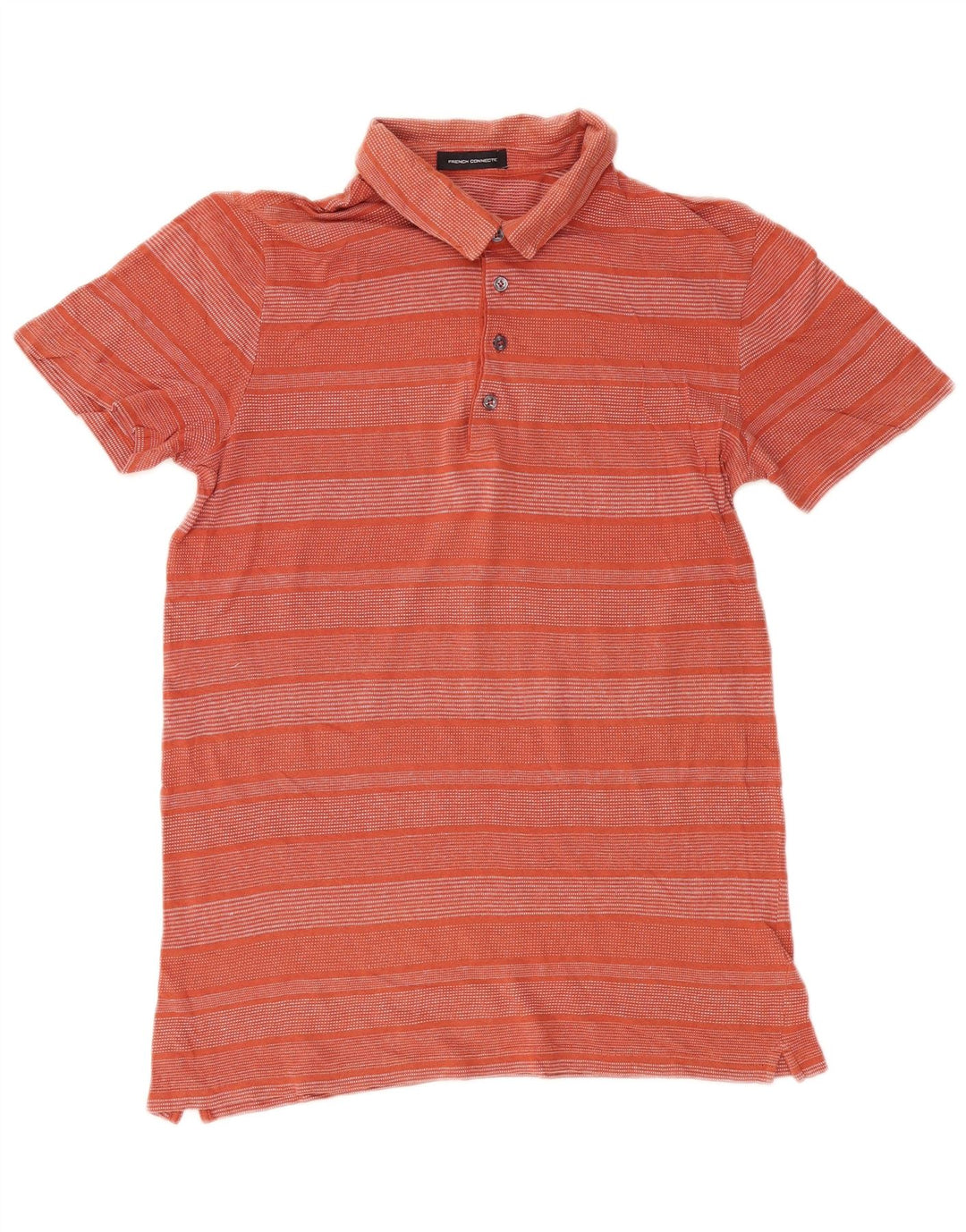 Tricou polo pentru bărbați French Connection, bumbac cu dungi portocalii