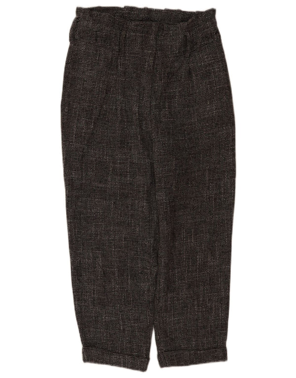 Pantaloni tăiați pentru femei Topshop UK 10 Small W28 L22 Poliester cu carouri gri
