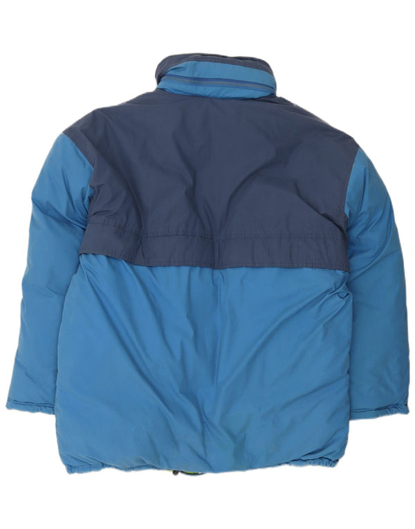Jachetă de schi Diadora pentru bărbați, cu glugă, ajustată, UK 42 XL, albastru, bloc de culoare