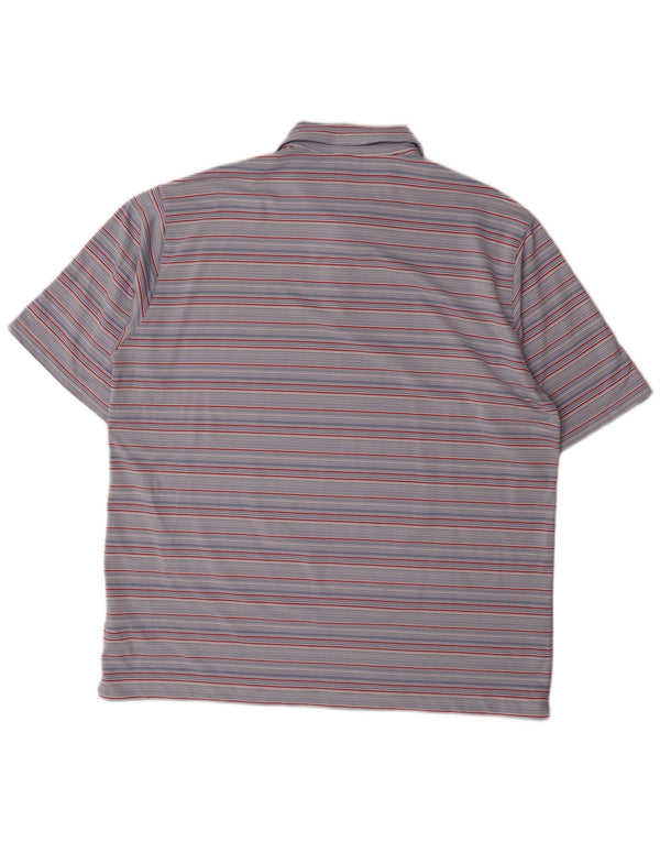 Tricou polo Nike pentru bărbați Marea Britanie 45/47 XL Poliester cu dungi albastre