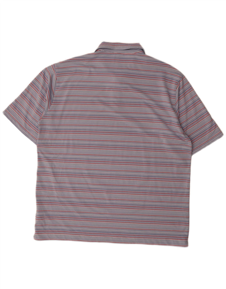 Tricou polo Nike pentru bărbați Marea Britanie 45/47 XL Poliester cu dungi albastre
