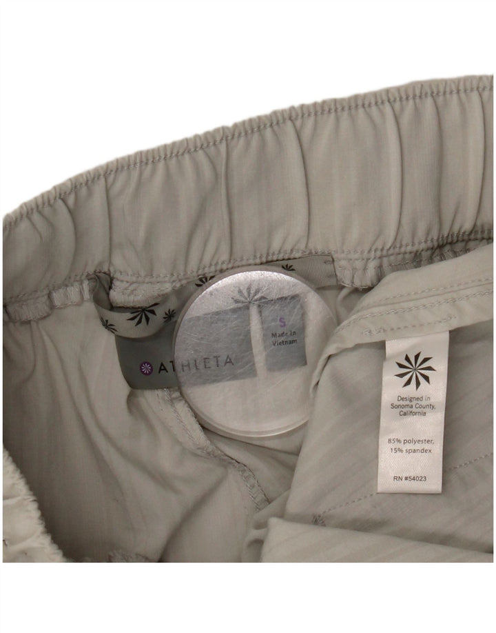Pantaloni scurti sport pentru femei ATHLETA UK 10 Poliester cu dungi gri mici