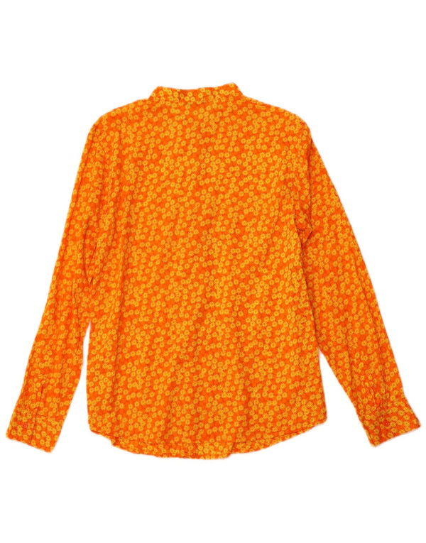 Bluză cămașă pentru femei BENETTON UK 12 Medium Orange Floral