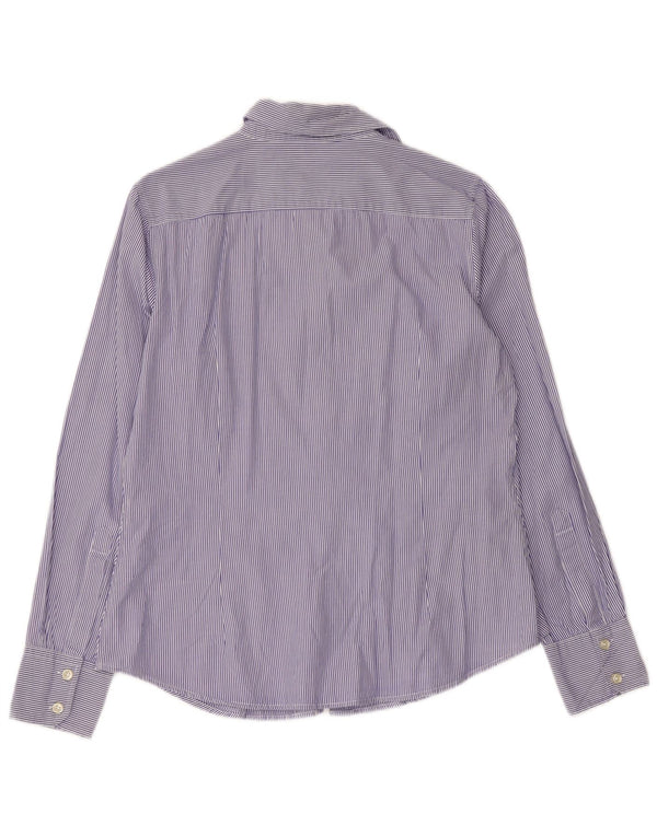 Cămașă BENETTON pentru femei UK 16 mare, albastru, bumbac cu dungi