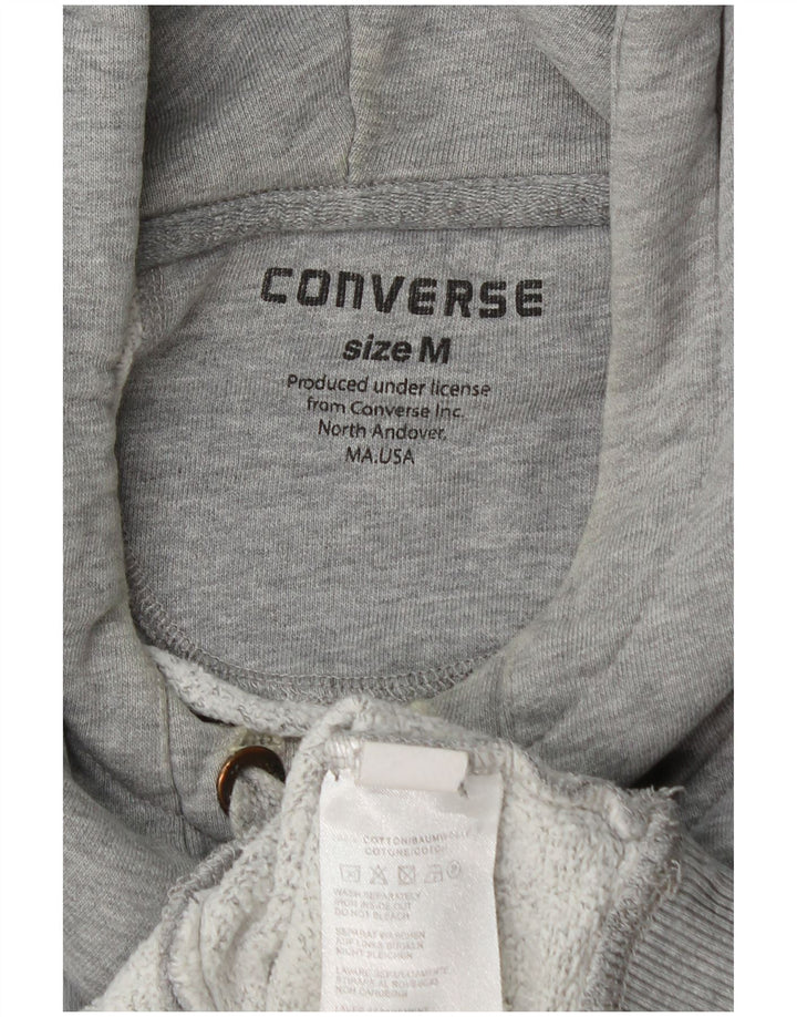 Pulover pentru bărbați Converse Graphic Hoodie, bumbac cu pete, gri mediu