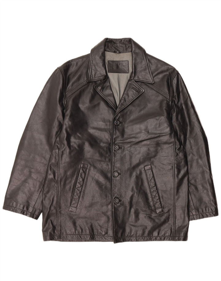 Jachetă de piele vintage pentru bărbați UK 42 XL din piele neagră