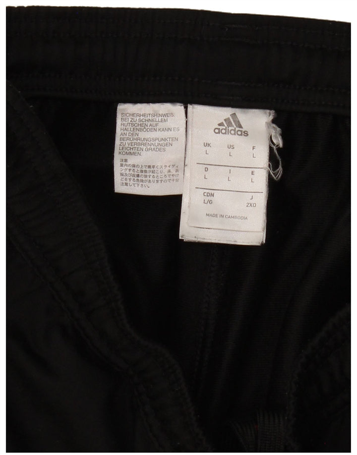 ADIDAS Mens Tracksuit Trousers Large  Black Polyester